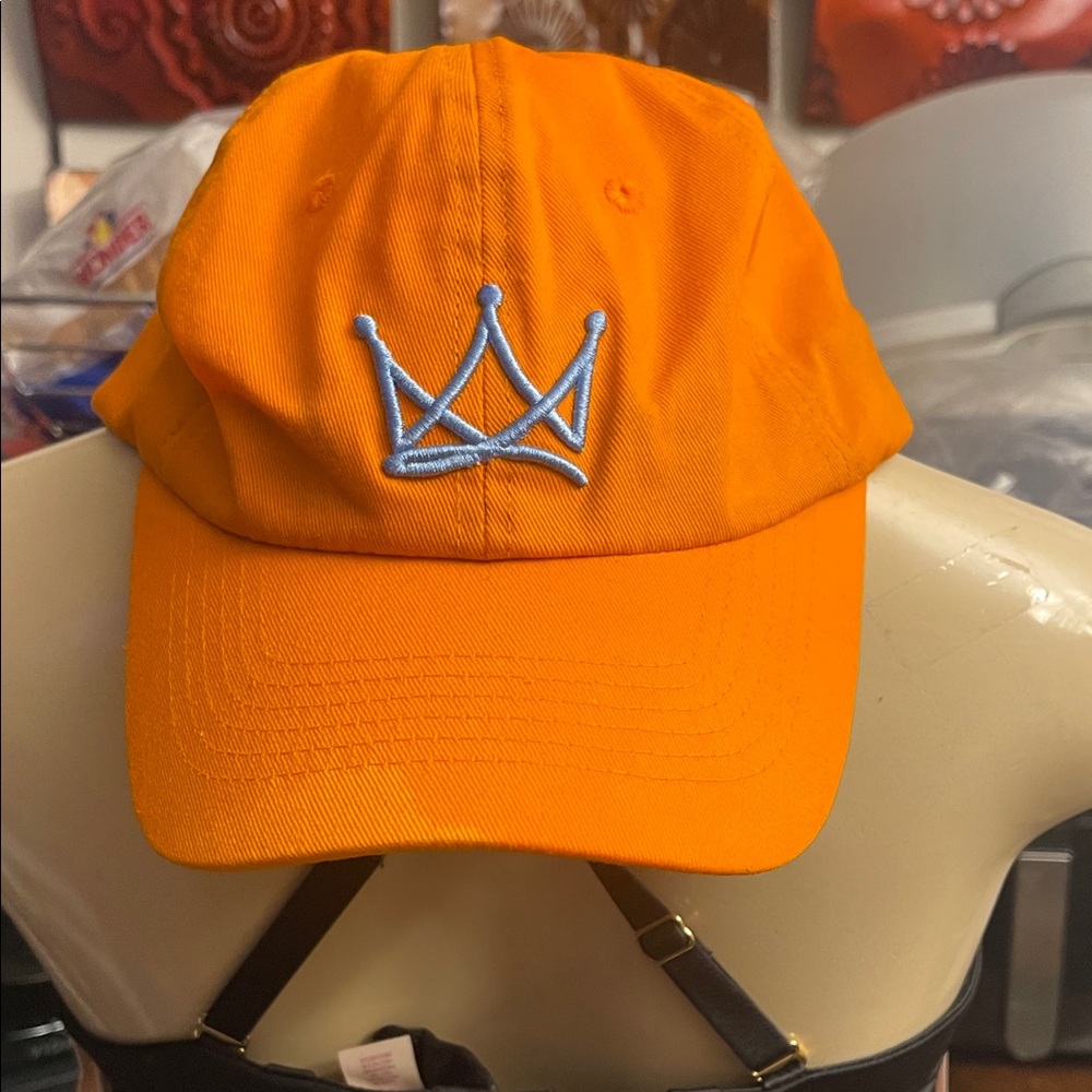 Orange Crown Embroidered Baseball Cap